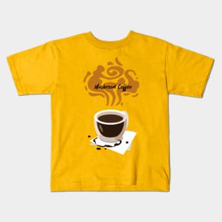 Mushroom Coffee Cup Kids T-Shirt